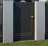 slat gate with aluminium slats 