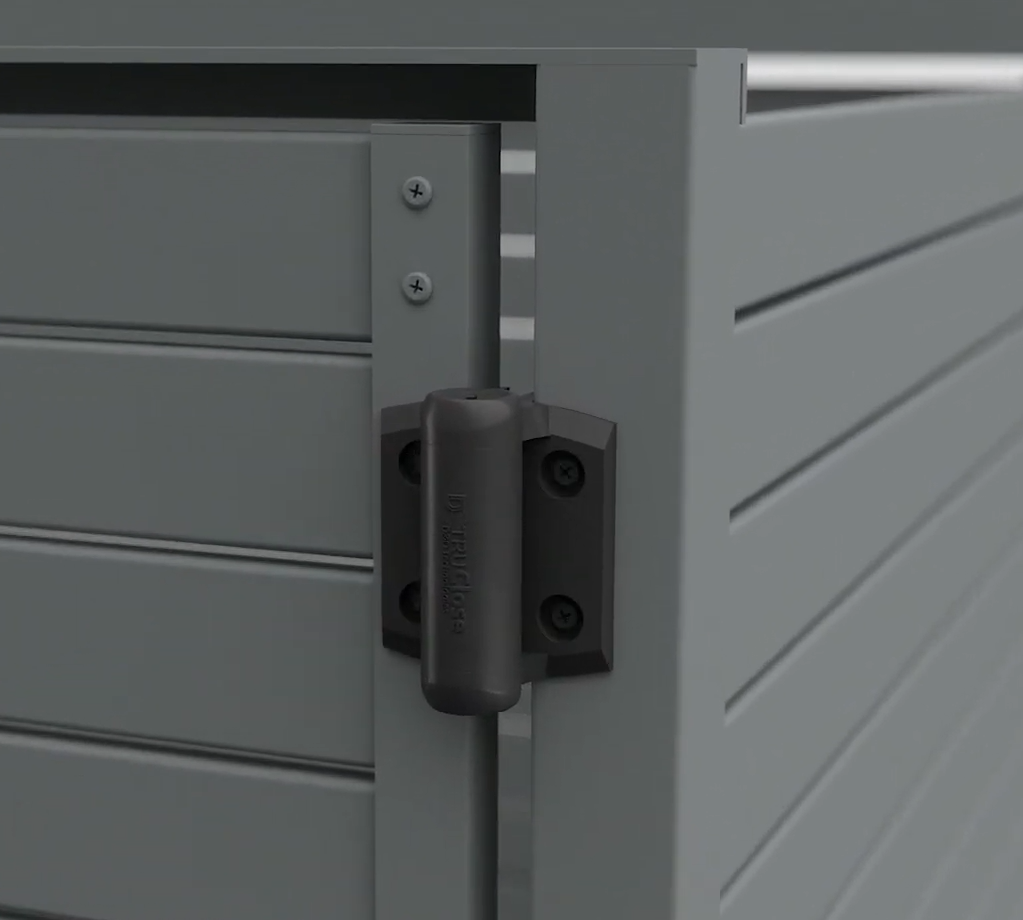 Bin Enclosure | Self Close Doors | Aluminium Slats | Open Top