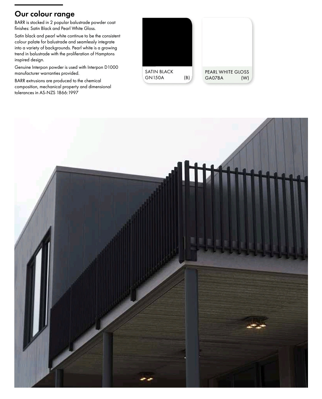 BARR Aluminium Balustrade (price per metre - complete kit)
