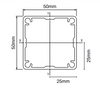 50x50mm Aluminium HD Post | 2400mm, 5800mm 6000mm
