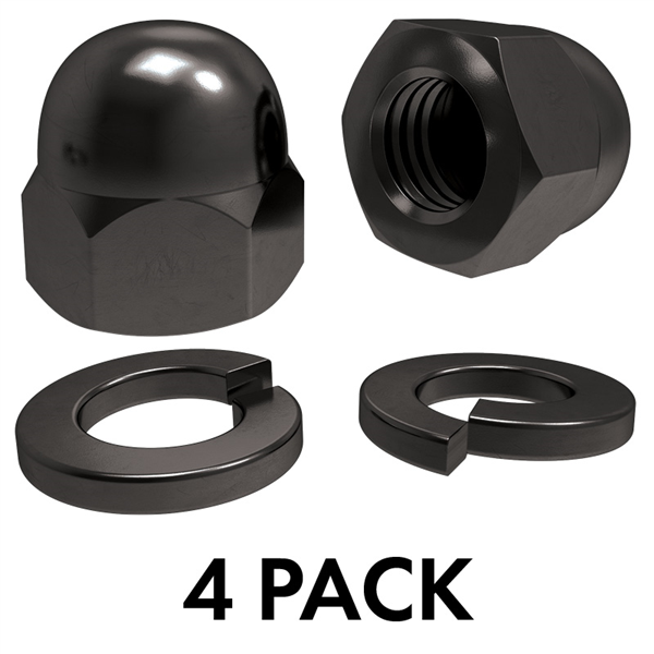 SS M12 Dome Nut With Spring Washer 4PK