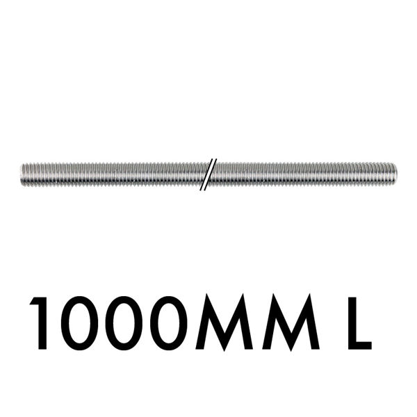 M12 1000mm Threaded Rod SS
