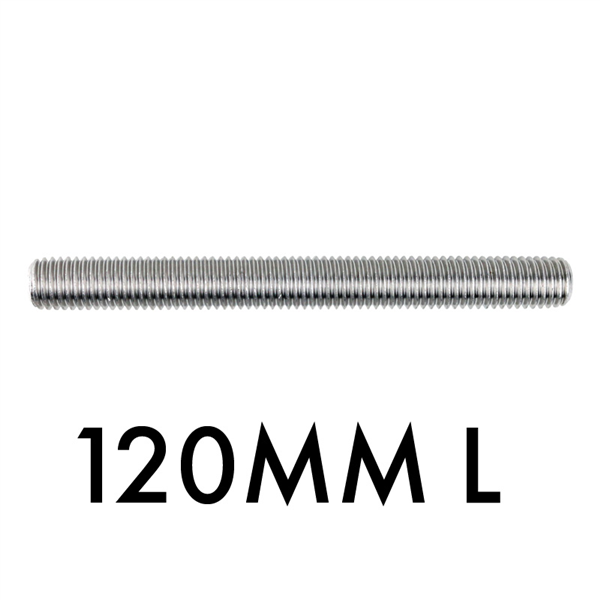 M12 120mm Threaded Rod SS